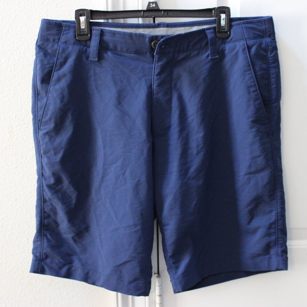 UNDER ARMOUR Golf Shorts 36 Mens UA Loose Hear Gear Blue